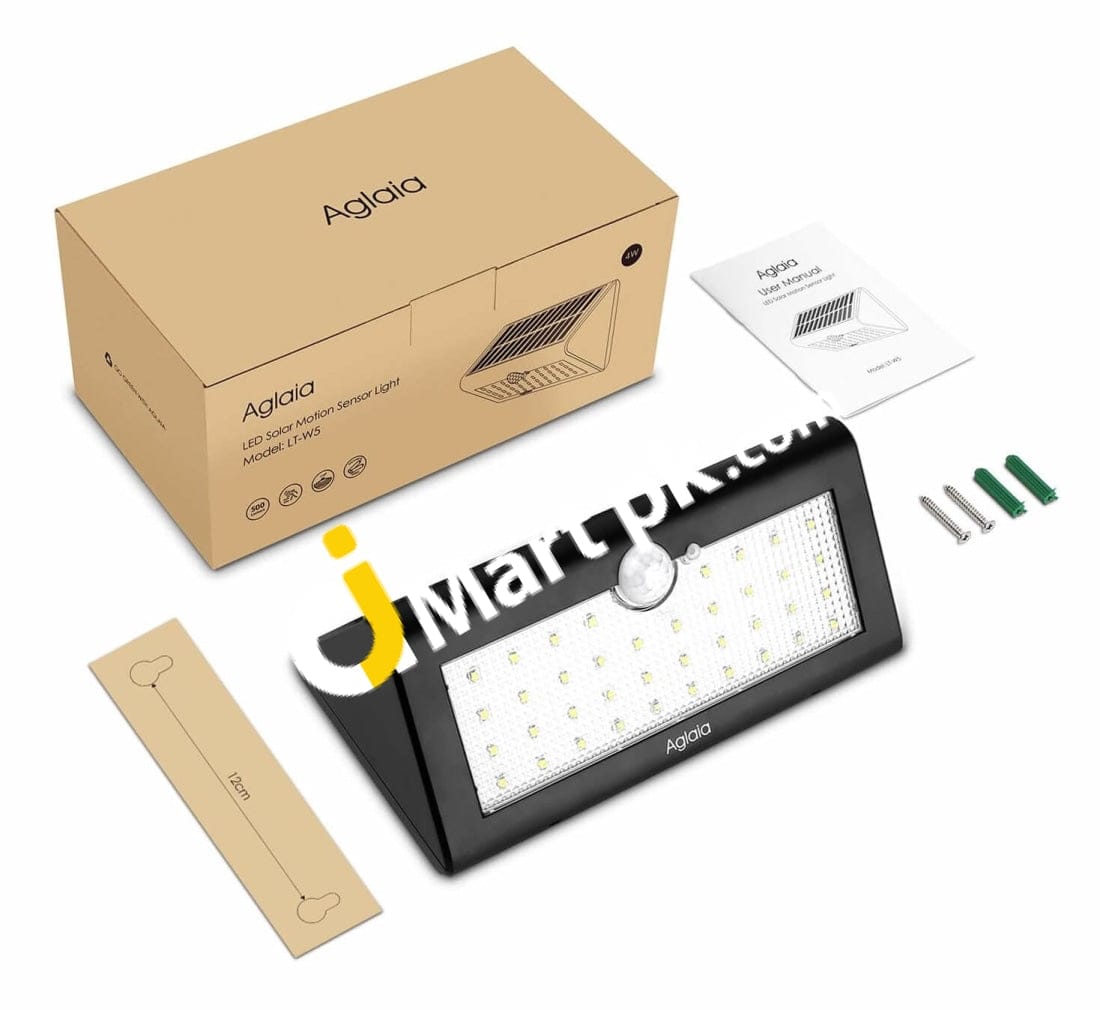 Aglaia Lt-W5 4W Solar Outdoor Light With Motion Sensor - Imported From Uk
