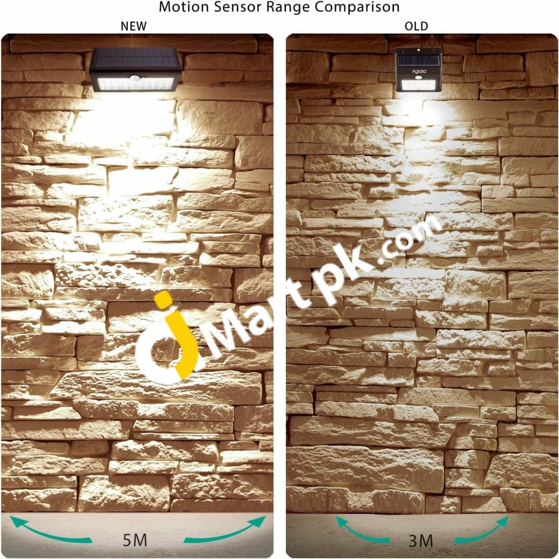 Aglaia Lt-W5 4W Solar Outdoor Light With Motion Sensor - Imported From Uk