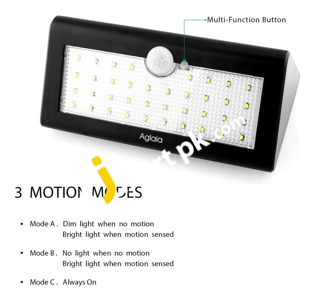Aglaia Lt-W5 4W Solar Outdoor Light With Motion Sensor - Imported From Uk