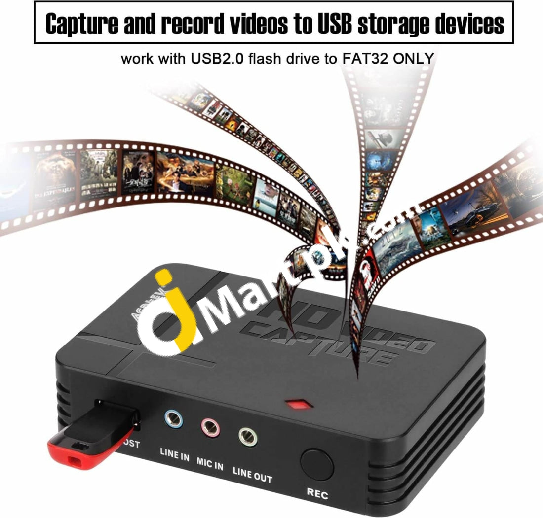 Agptek Hd Game / Video Capture 1080P Hdmi Av Recorder - Imported From Uk