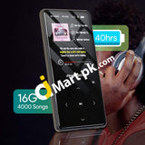 Akamate Mp3 Player Music 16Gb With Bluetooth 4.2 Fm Radio One Click Recording 2.4 Screen Built-In