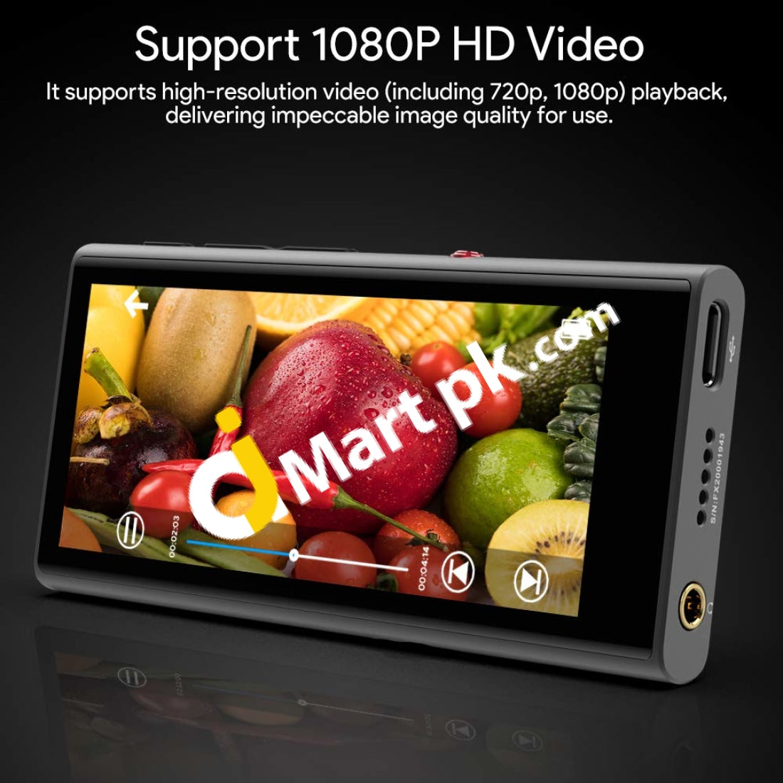Akamate Mp3 Player Music With Bluetooth 5.0 3.5 Full Touchscreen 8Gb 1080P Hd Video One Click
