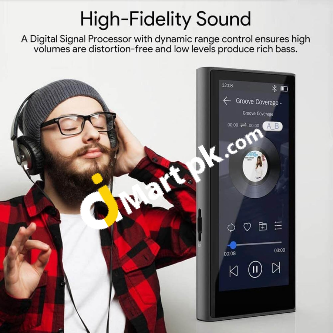 Mp3 Music Player Akamate Bluetooth 5.0 3.5 Full Touchscreen 8Gb With 1080P Hd Video One Click