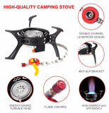 Alcos 3200W Ultralight Compact & Foldable Camping Stove Stainless Steel For Outdoor Hiking Cooking -