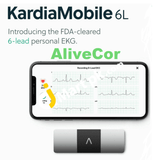 KardiaMobile® 6L The World's First Six-Lead Personal EKG, Lead Personal EKG Monitor Six Views of The Heart, Detects AFib and Irregular Arrhythmias, Instant Results in 30 Seconds Works with All Smartphones, FDA-CLEARED - Imported from UK