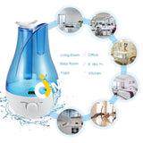 Amir 2.8L Ultrasonic Cool-Mist Humidifier Aroma Oil Diffuser With Color Changing Led Lights -