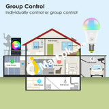 Ampoule Rgbcw Wifi 7W Bulb 600Lm E27 Smart Led With Timer & Group Function Compatible Amazon