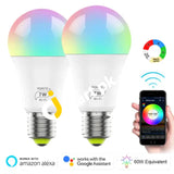 Ampoule RGBCW WiFi 7W Bulb, 600LM E27 Smart Led Bulb with Timer & Group Function Compatible with Amazon Alexa/Google Home (Pack of 2) - Imported from UK