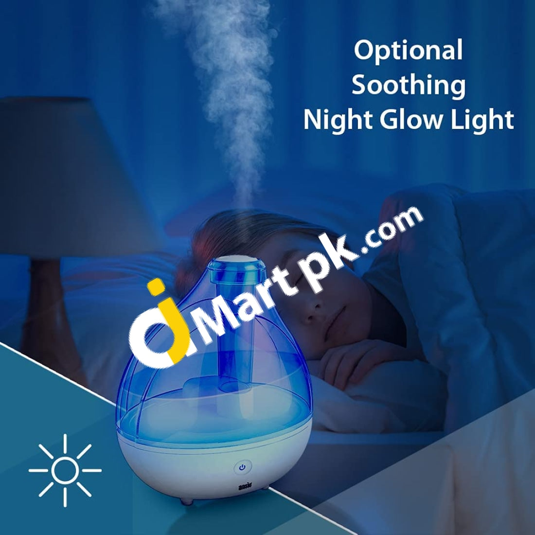 Ansio® Ultrasonic Cool Mist Humidifier 1500 Ml With Up To 16 Hours Continuous Use-Humidifiers For