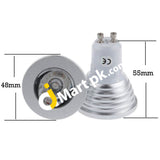 Auraglow 4W Gu10 Spotlight Rgb Led Bulb 16 Colors Changing With 24 Key Ir Remote Control - Imported