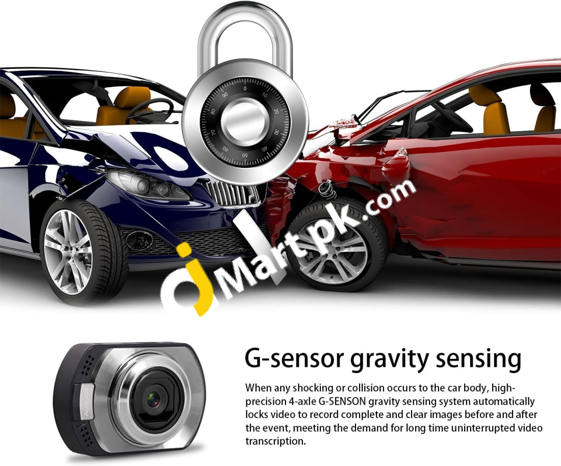 Ausdom Ad170 Full Hd 1080P Car Dvr Dash Cam With G-Sensor And Loop-Cycle Recording - Imported From