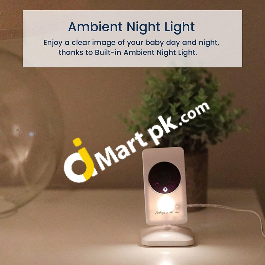 Babysense Video Baby Monitor With 2.4 Lcd Display & 2 Cameras Two-Way Communication Eco Mode Night