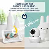 Babysense 5 Hd Split Screen Video Baby Monitor With 2 Cameras Night Light Pan Tilt Zoom Non-Wifi S2