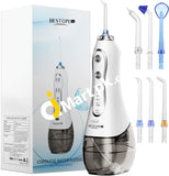 Bestope Dental Water Flosser 300Ml 5 Modes And 8 Tips Ipx7 Waterproof Portable Cordless Oral