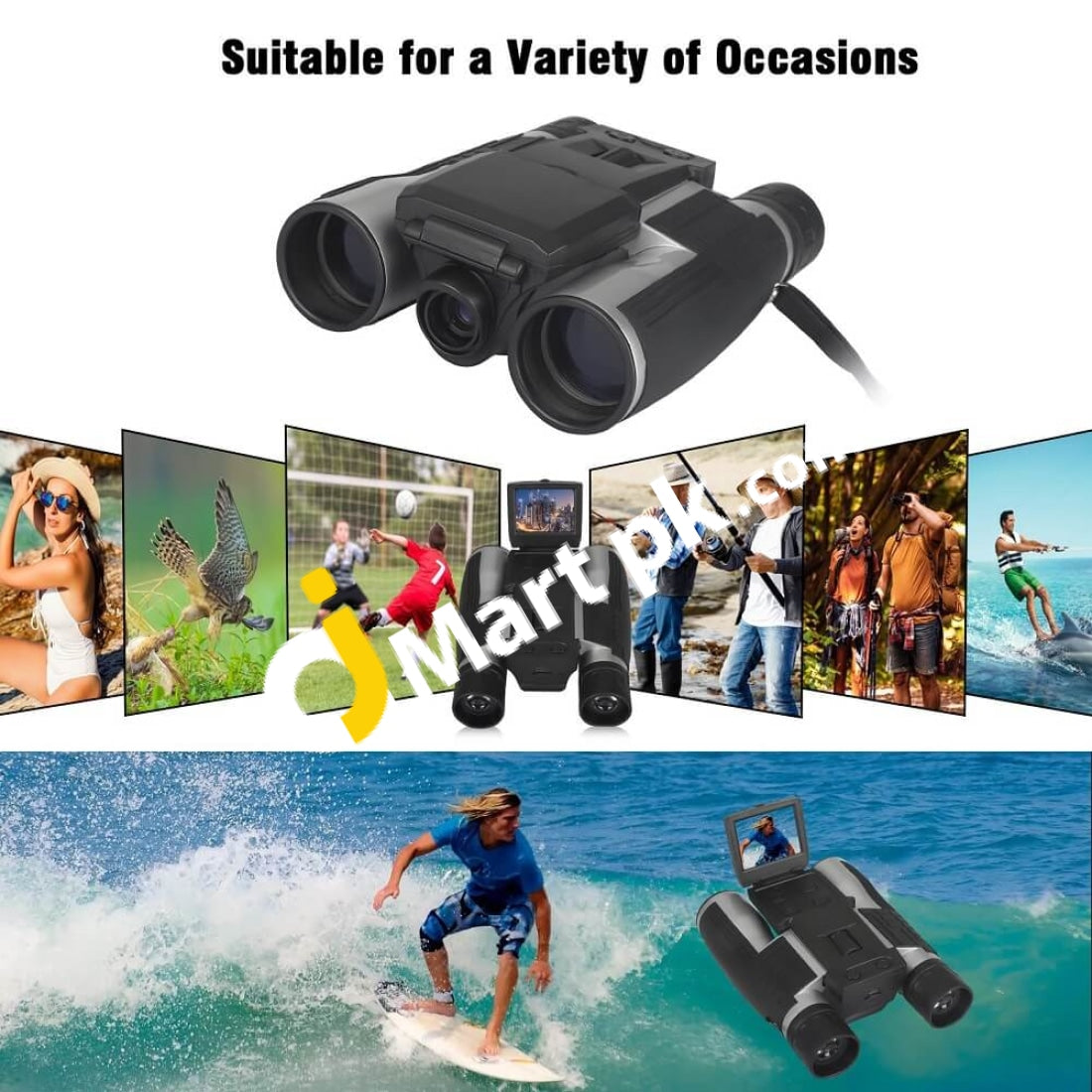 Binocular Camera 12X32 Zoom 2Lcd Hd 1080P Video Photo Recorder Telescope For Bird Watching Football