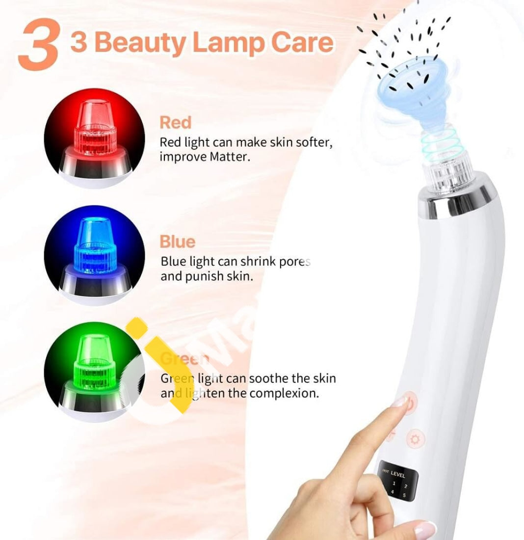 Blackhead Remover Usb Rechargeable Vacuum Pore Professional Cleaner With 5 Adjustable Suction Power