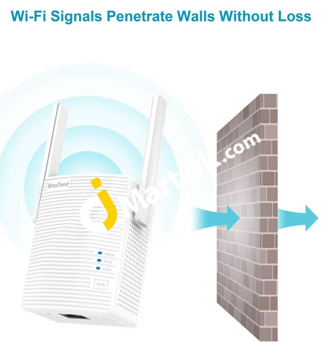 Brostrend Ac1200 Dual Band Wifi Range Extender 1200Mbps Wireless Signal Repeater With Ethernet Port