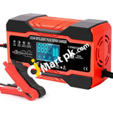 Car Battery Charger, 12V 10A / 24V 5A Automatic Battery Charger with 7-Stage Charging & LCD Screen, Repairer & Maintainer for AGM, WET & GEL Lead Acid Batteries - Imported from UK