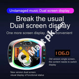 Bluetooth 5.0 Car Charger Qc3.0+Usb-C Fast Wireless Fm Transmitter With 7 Led Backlit Hands-Free