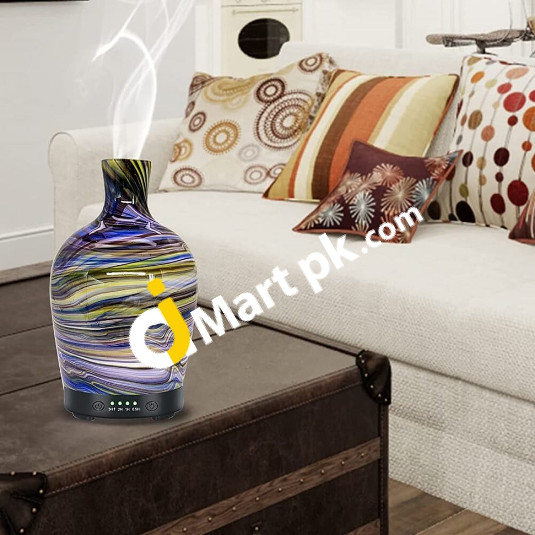 Coosa Aromatherapy Essential Oil Diffuser 120Ml Glass Handmade Ultrasonic Cool Mist Humidifier With