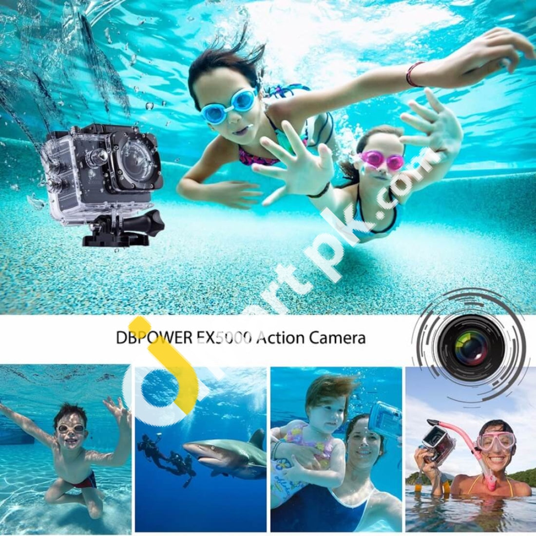Dbpower Ex5000 Wifi Action Camera Sport Cam 2.0 1080P 1920*1080/30Fps 30M Waterproof With Extra