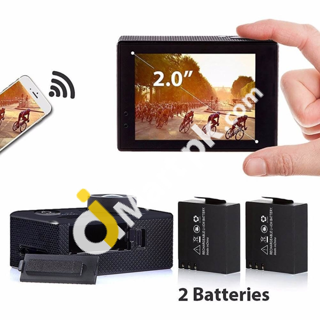 Dbpower Ex5000 Wifi Action Camera Sport Cam 2.0 1080P 1920*1080/30Fps 30M Waterproof With Extra