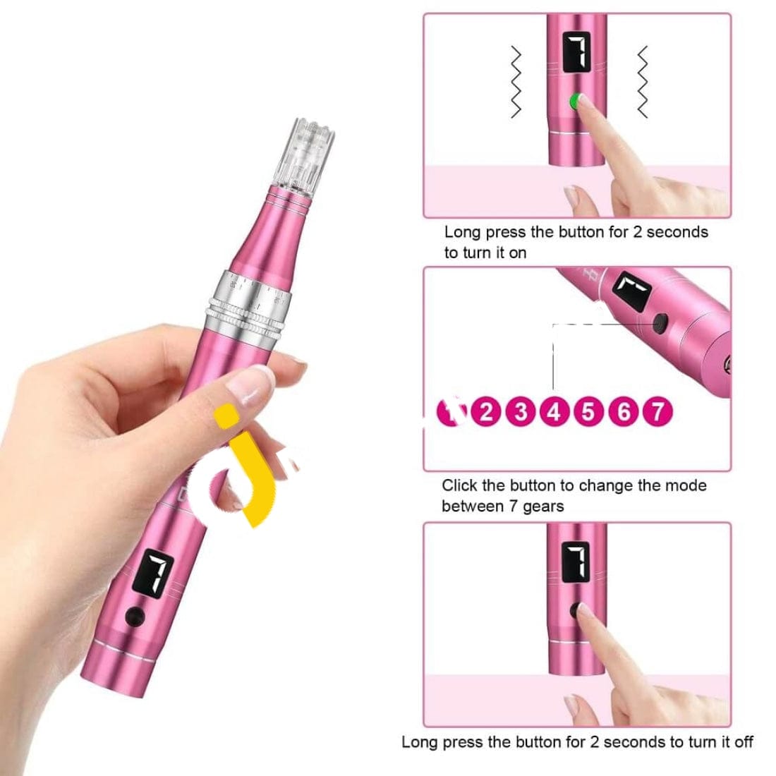 Derma Pen Tbphp M1 (Upgraded) Wireless Micro-Needling With Lcd Screen 12X Cartridges For Skin Care