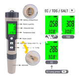 Multifunction S-100 4 In 1 Digital Water Quality Tester Tds / Ec Salinity Temperature Testing Meter