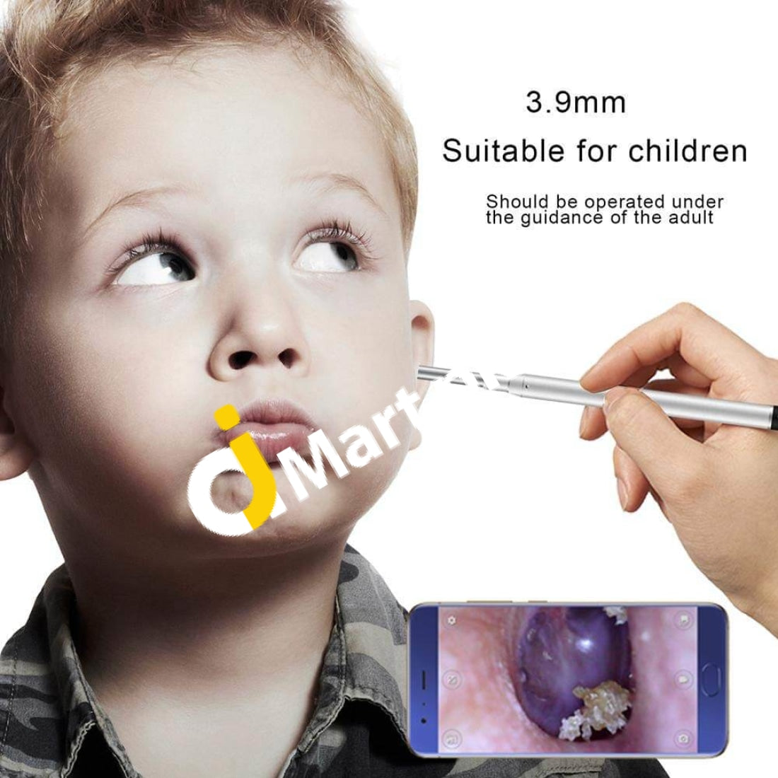Ear Cleaning Endoscope With Mini Hd Visual Camera 3.9Mm 3-In-1 Usb Removal Tool - Imported From Uk