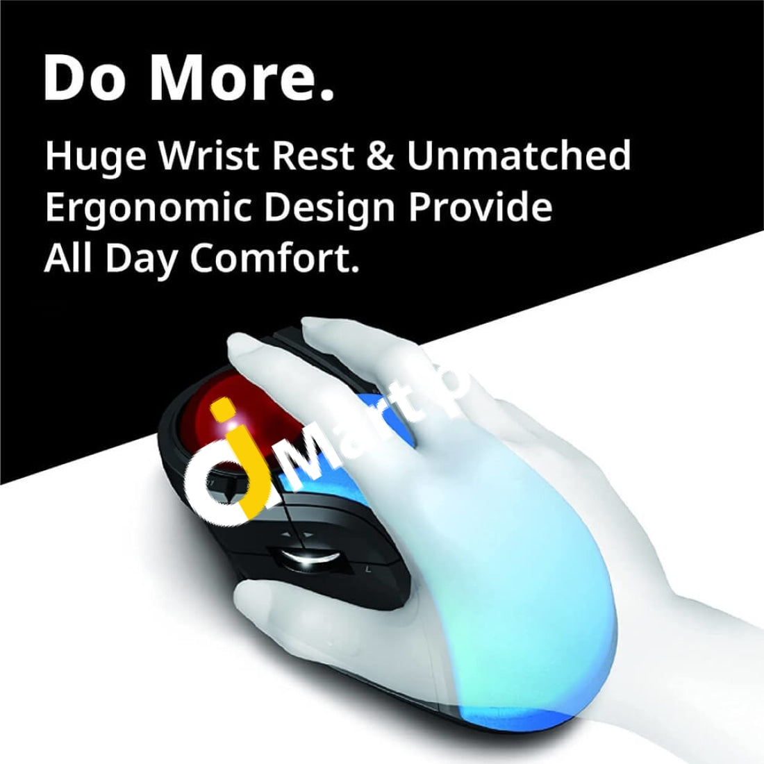 Elecom Huge Trackball Mouse 2.4Ghz Wireless Finger Control 8-Button Function Precision Optical
