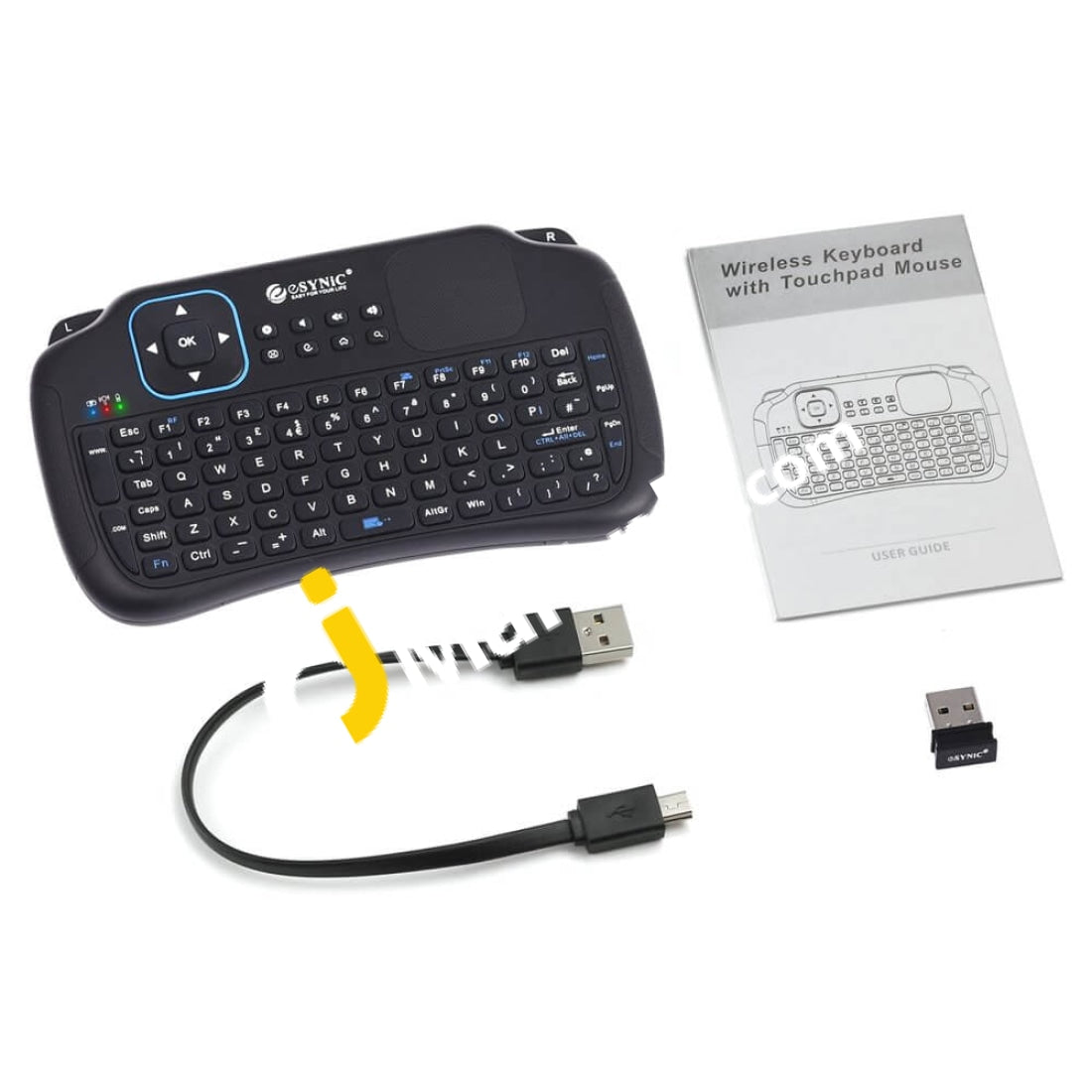 Esynic 2.4Ghz Wireless Keyboard With R/L Mouse Button For Android Pc Windows Raspberry Pi & More -