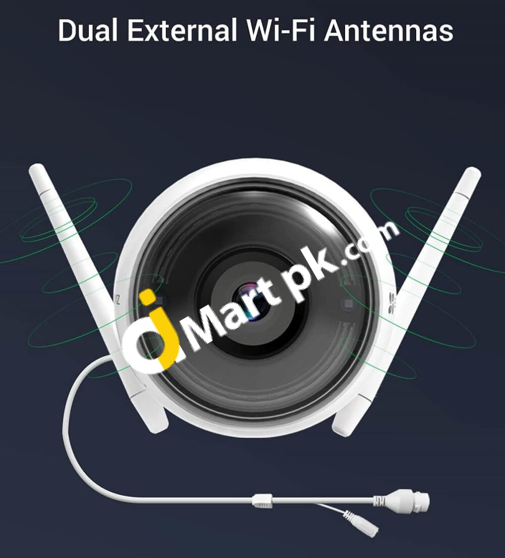 Ezviz Outdoor Wifi Security Camera Surveillance With Ip66 Waterproof Night Vision Strobe Light &