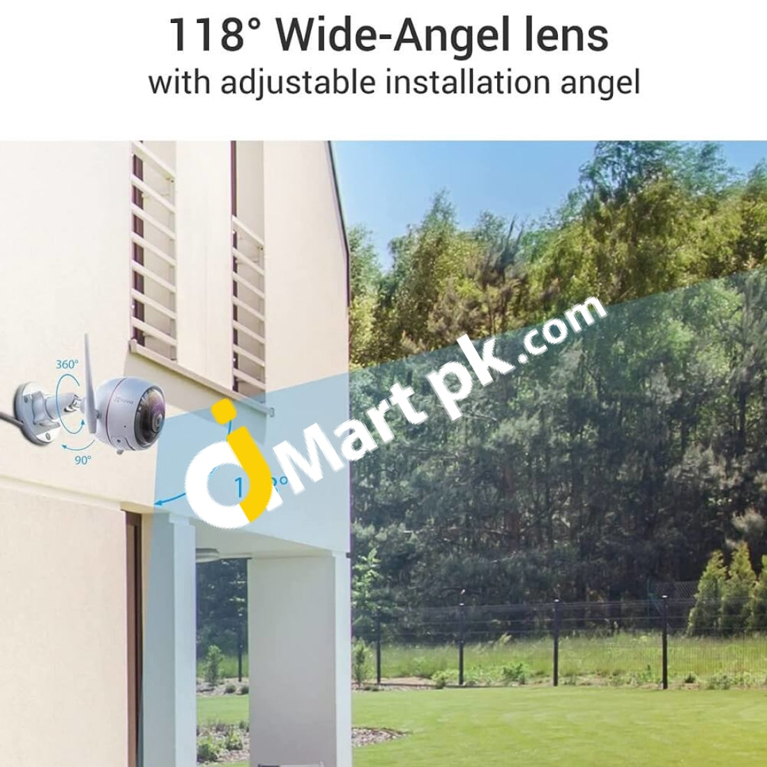 Ezviz Outdoor Wifi Security Camera Surveillance With Ip66 Waterproof Night Vision Strobe Light &