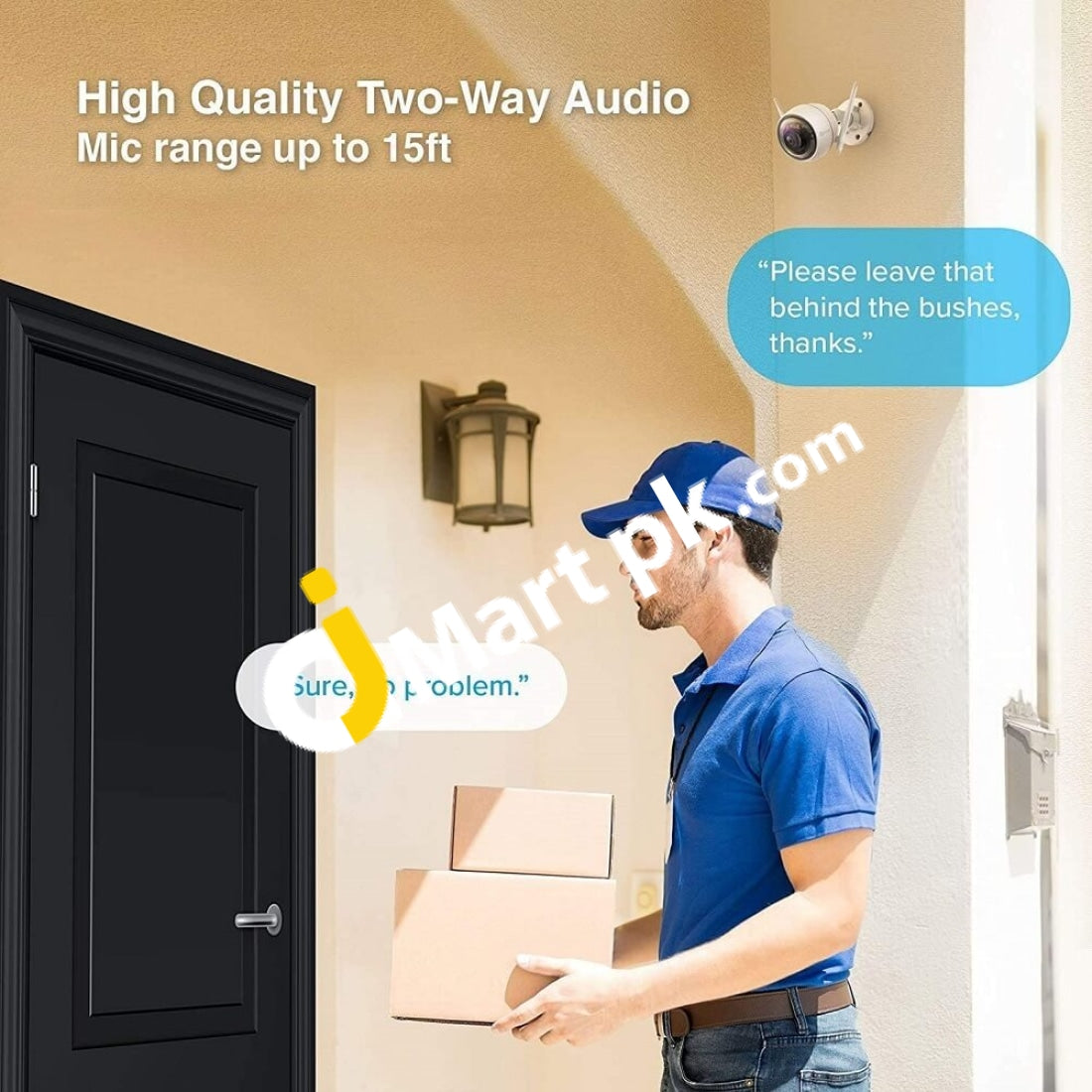 Ezviz Outdoor Wifi Security Camera Surveillance With Ip66 Waterproof Night Vision Strobe Light &