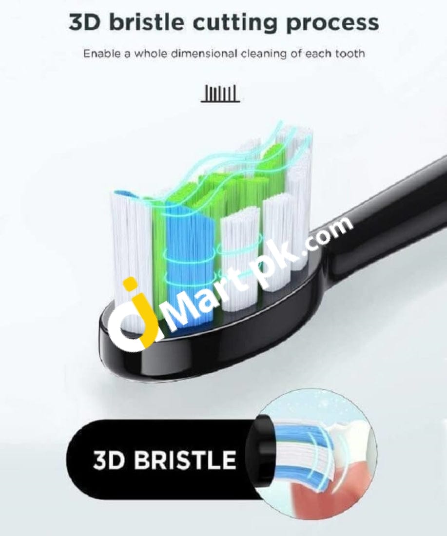 Fairywill P11 Plus Sonic Toothbrush Waterproof Powerful Fast Charging Smart Timer With 4 Replacement