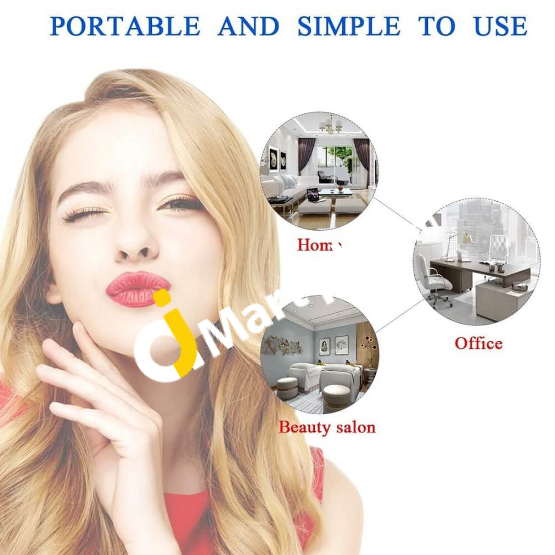 Fazjeune High Frequency Facial Machine 5-In-1 Portable Handheld Skin Care / Tightening Acne Spot