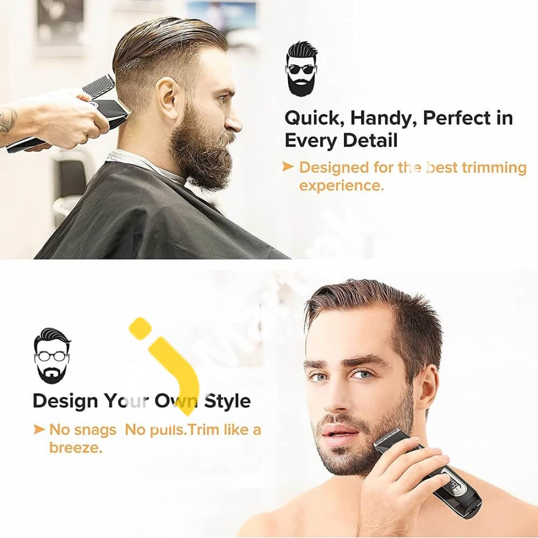 Fitfort Hair Clippers Trimmer Professional Cordless Rechargeable Waterproof Beard & Body With