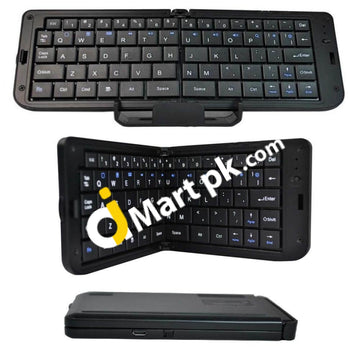 Wireless Bluetooth Folding Keyboard With Mobile Stand - Imported From Uk