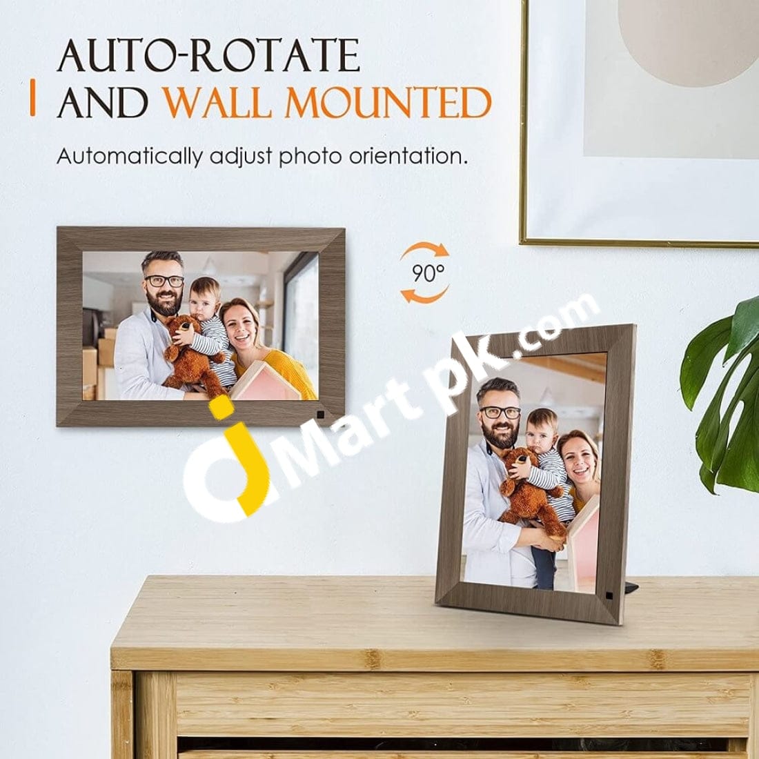 Frameo 10.1 Wifi Digital Photo Frame Android 6.0 Ips Hd 1280X800 Touch Screen With 16Gb Storage
