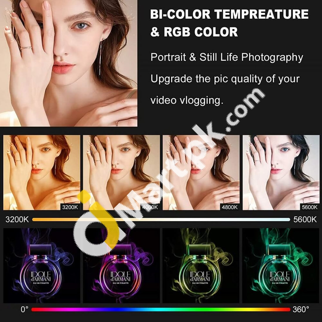 Gvm-800D 40W Powerful Bi-Color & Rgb Studio Photography Light With App Control 8 Kinds Of Scene