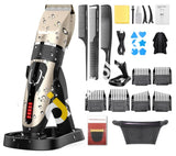 Hair Clippers For Men Professional Cordless Usb Rechargeable Led Display Beard Trimmer Cutting Kit