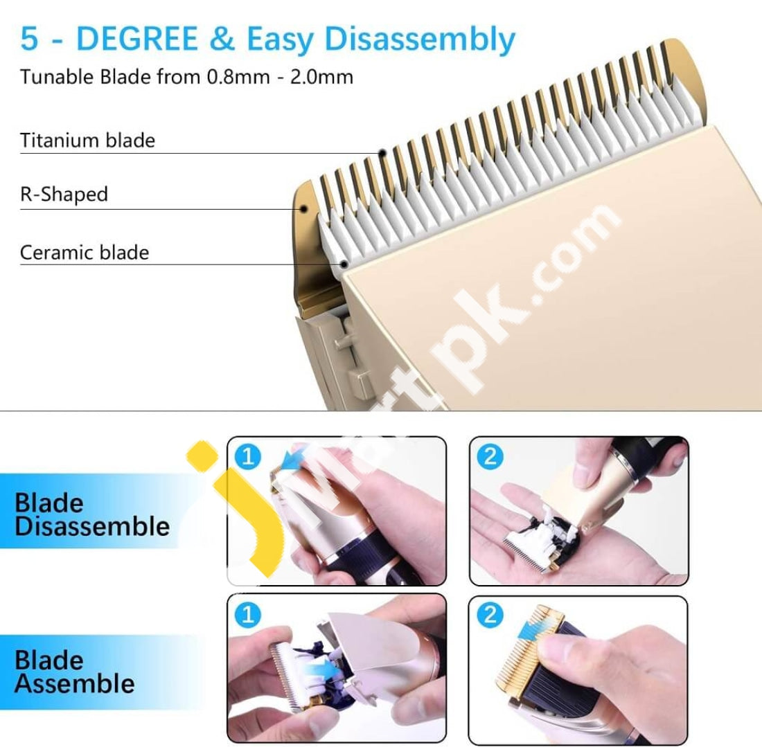Hair Clippers For Men Professional Cordless Usb Rechargeable Led Display Beard Trimmer Cutting Kit