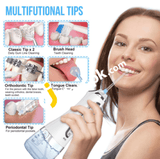 Hauea 300Ml Portable Rechargeable Dental Oral Irrigator With 5 Interchangeable Tips Ipx7 Waterproof