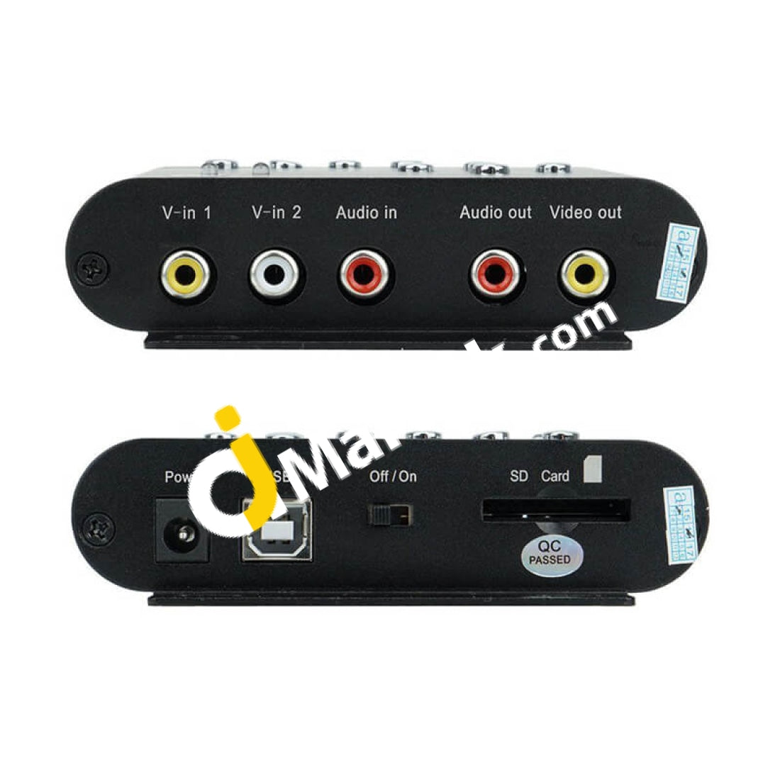 Hd Mini Dvr 2-Channel Audio Video Recorder With Sd Card Slot Connect 2 Cameras Support Loop