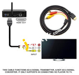 Hdmi To Rca Cable 1080P 1.5M Male 3-Rca Av Connector Adapter For Tv Hdtv Dvd - Imported From Uk