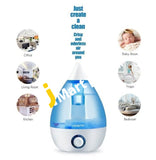 HOMETEK 3L Ultrasonic Cool Mist Humidifier High Output, Ultra Quiet, Auto Shut Off, Large Capacity Vaporizer - Imported from UK