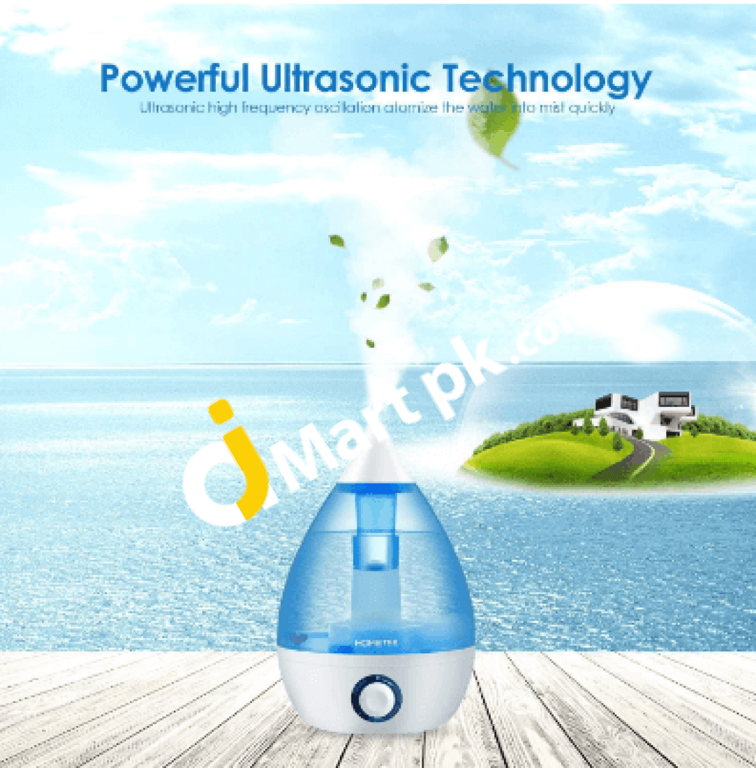 Hometek Drop Shape 3L Ultrasonic Cool-Mist Humidifier - Imported From Uk