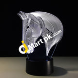 Horse Head 3D Illusion Lamp, 7 Colors Led Night Lights, Gradual Change Touch Switch USB Table Lamp - Imported from UK