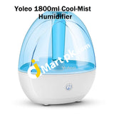 YOLEO 1800ml Ultrasonic Cool-Mist Humidifier Whisper-Quiet Automatic Shut-off with Night Light, High Output, Ultra Quiet, Large Capacity Vaporizer - Imported from UK