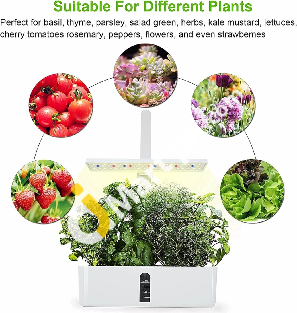 Led Hydroponics Growing System - 9 Pods Indoor Grow Kit For Herbs Plants & Vegetables Soil-Free